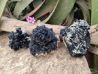 Natural Schorl Black Tourmaline Specimens x 3 From Namibia - Toprock Gemstones and Minerals 