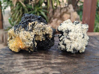 Natural Schorl Black Tourmaline Specimens x 3 From Namibia