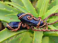Hand Made Copper Wire Wrapped Sodalite Pendants x 6 From Namibia