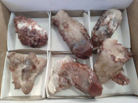 Natural Hematoid Quartz Crystals x 6 From Zimbabwe