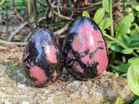 Polished Rhodonite Eggs x 6 From Madagascar