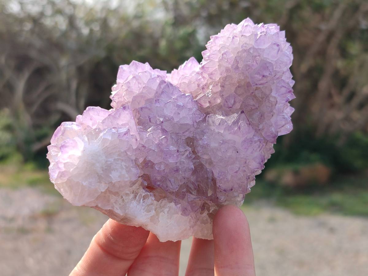 Natural Amethyst Spirit Quartz Clusters x 2 From South Africa - Toprock Gemstones and Minerals 