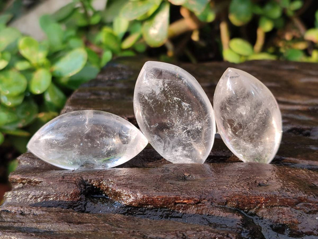 Polished Clear Quartz "Angel Tears" Pendant Pieces x 35 From Madagascar - Toprock Gemstones and Minerals 