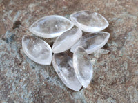 Polished Clear Quartz "Angel Tears" Pendant Pieces x 35 From Madagascar