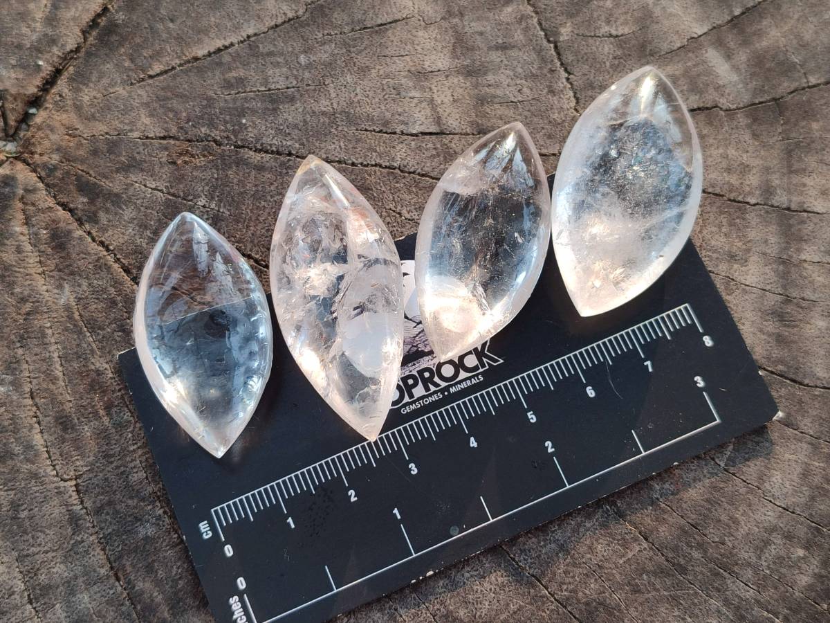 Polished Clear Quartz "Angel Tears" Pendant Pieces x 35 From Madagascar - Toprock Gemstones and Minerals 