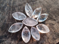 Polished Clear Quartz "Angel Tears" Pendant Pieces x 35 From Madagascar