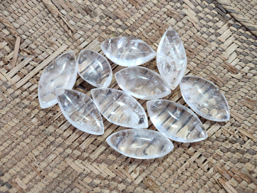 Polished Clear Quartz "Angel Tears" Pendant Pieces x 35 From Madagascar - Toprock Gemstones and Minerals 