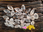 Polished Clear Quartz "Angel Tears" Pendant Pieces x 35 From Madagascar - Toprock Gemstones and Minerals 
