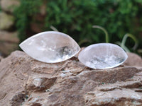 Polished Clear Quartz "Angel Tears" Pendant Pieces x 35 From Madagascar