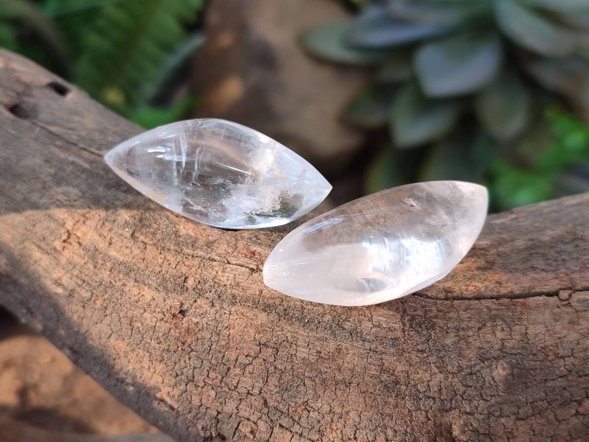 Polished Clear Quartz "Angel Tears" Pendant Pieces x 35 From Madagascar - Toprock Gemstones and Minerals 