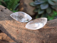 Polished Clear Quartz "Angel Tears" Pendant Pieces x 35 From Madagascar