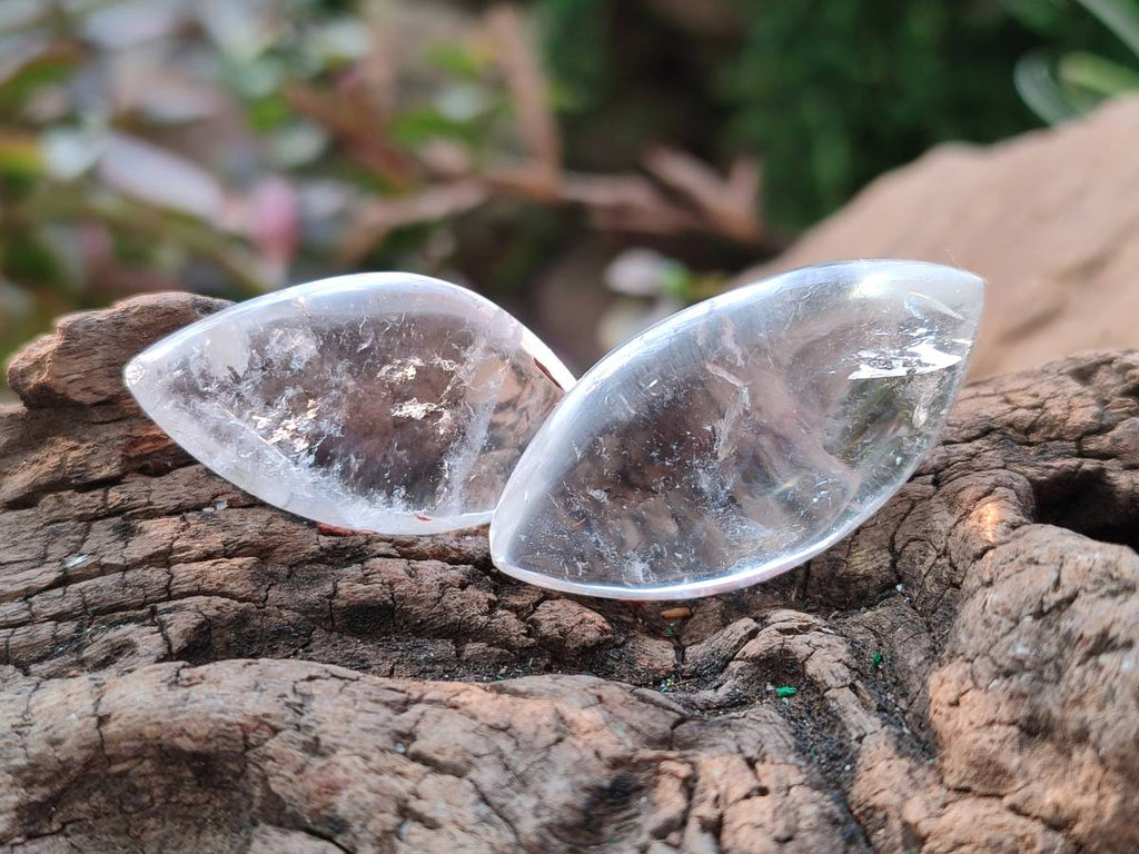 Polished Clear Quartz "Angel Tears" Pendant Pieces x 35 From Madagascar - Toprock Gemstones and Minerals 