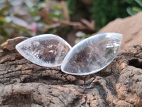 Polished Clear Quartz "Angel Tears" Pendant Pieces x 35 From Madagascar