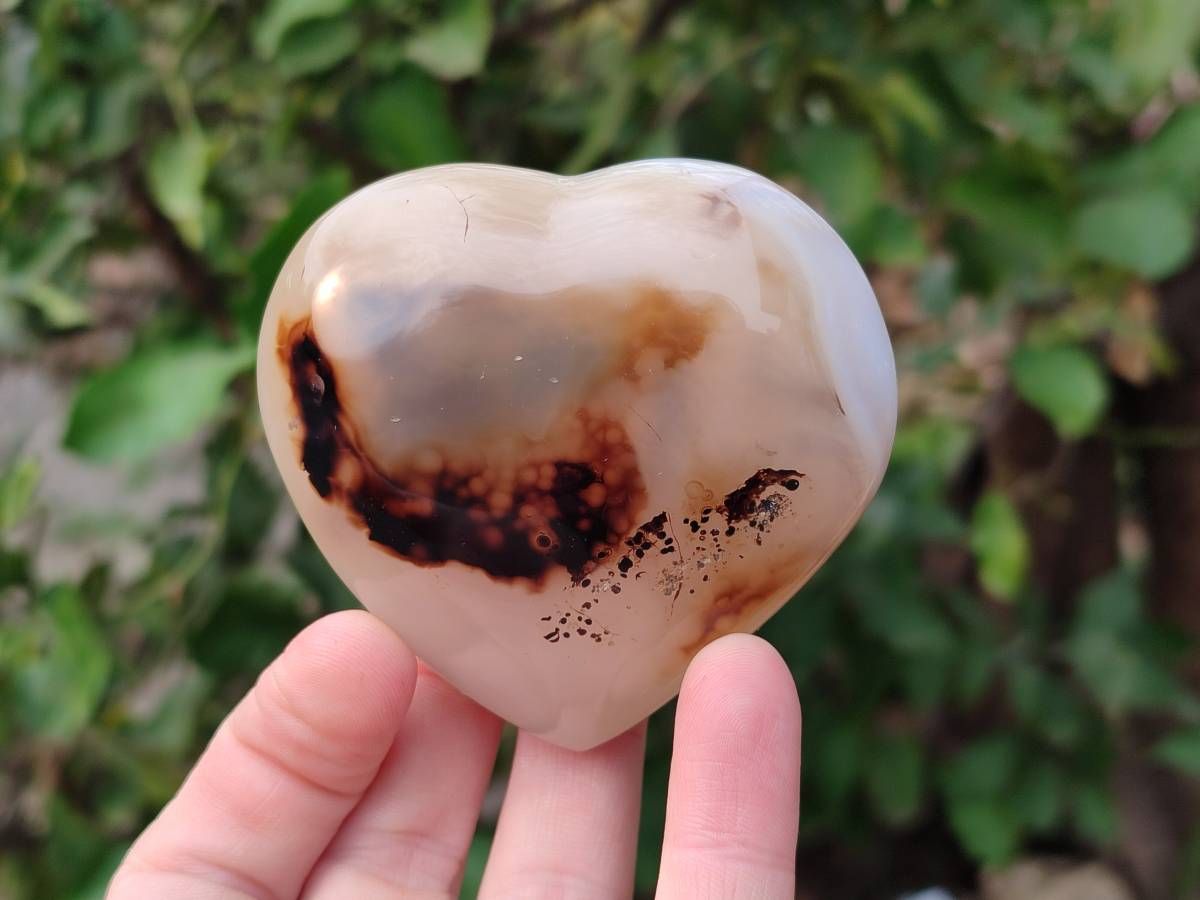 Polished Agate Hearts x 6 From Madagascar - Toprock Gemstones and Minerals 