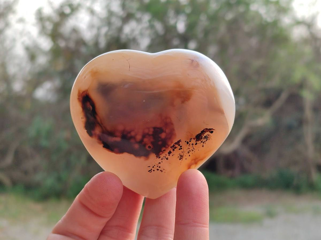 Polished Agate Hearts x 6 From Madagascar - Toprock Gemstones and Minerals 