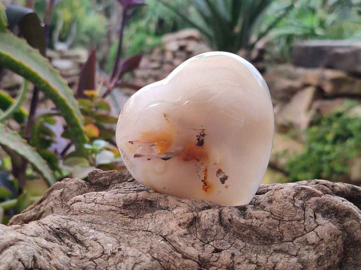 Polished Agate Hearts x 6 From Madagascar - Toprock Gemstones and Minerals 