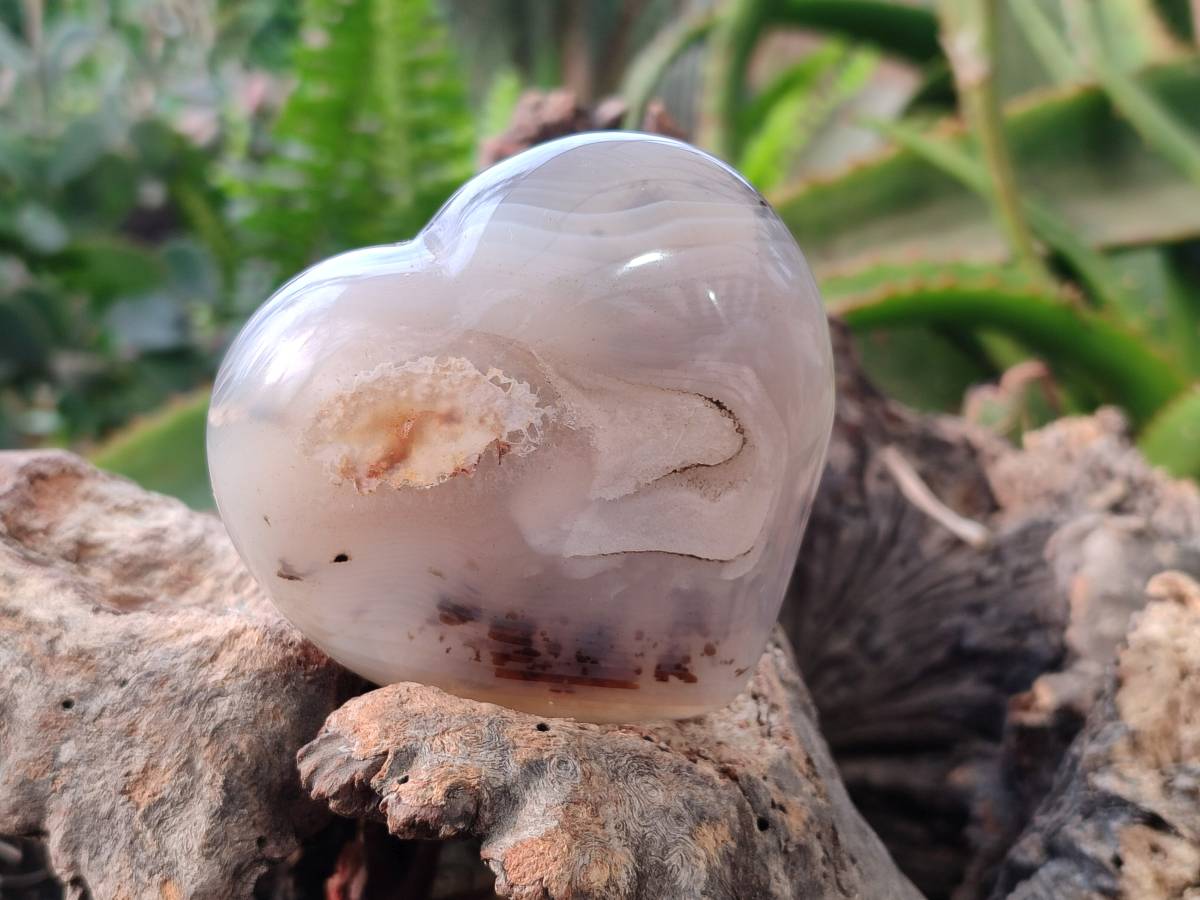 Polished Agate Hearts x 6 From Madagascar - Toprock Gemstones and Minerals 