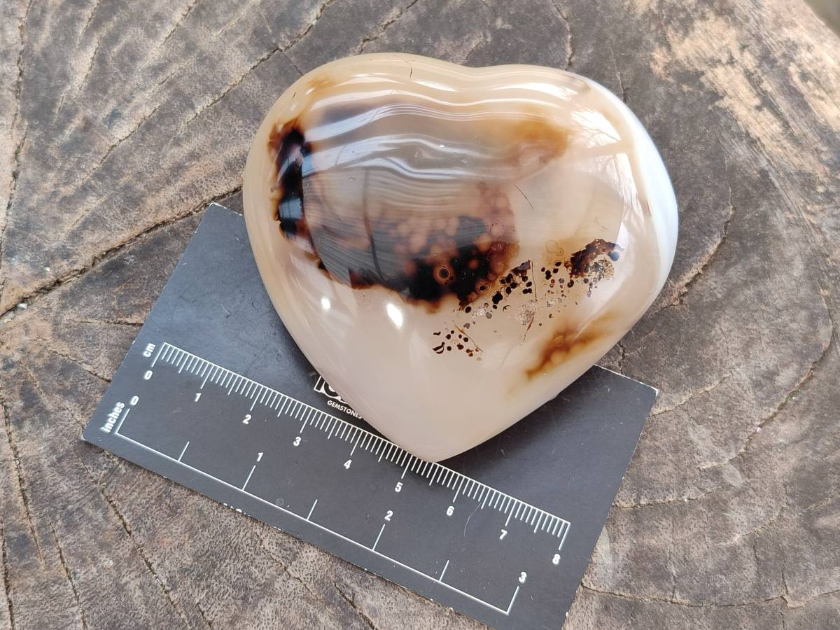 Polished Agate Hearts x 6 From Madagascar - Toprock Gemstones and Minerals 