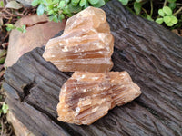 Natural Honey Aragonite Specimens x 6 From Namibia