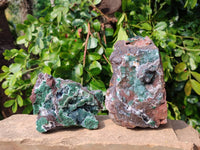 Natural Ball Malachite On Dolomite Matrix Specimens x 2 From Kambove, Congo