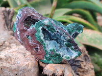 Natural Ball Malachite On Dolomite Matrix Specimens x 2 From Kambove, Congo