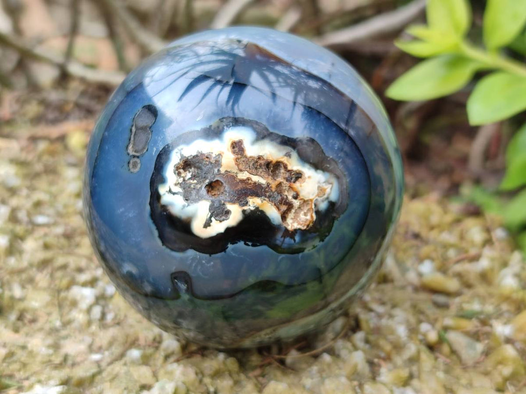 Polished Banded Agate Spheres x 3 From Madagascar - Toprock Gemstones and Minerals 