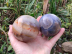 Polished Banded Agate Spheres x 3 From Madagascar - Toprock Gemstones and Minerals 