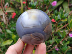 Polished Banded Agate Spheres x 3 From Madagascar - Toprock Gemstones and Minerals 