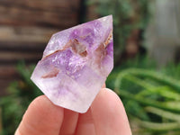 Polished Window Amethyst Crystals x 12 From Madagascar