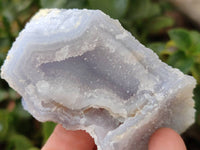 Natural Etched Blue Chalcedony Specimens x 12 From Nsanje, Malawi