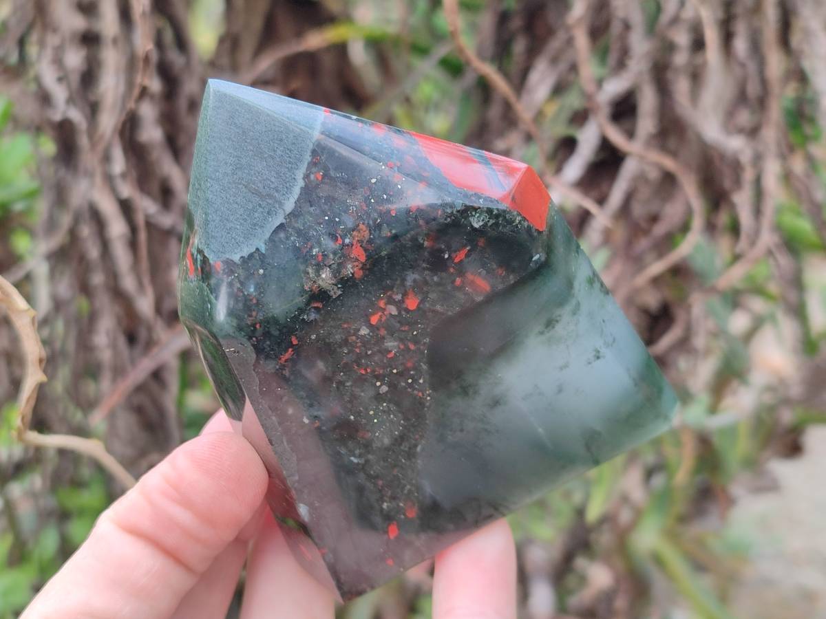 Polished Bloodstone Points x 3 From Swaziland - Toprock Gemstones and Minerals 