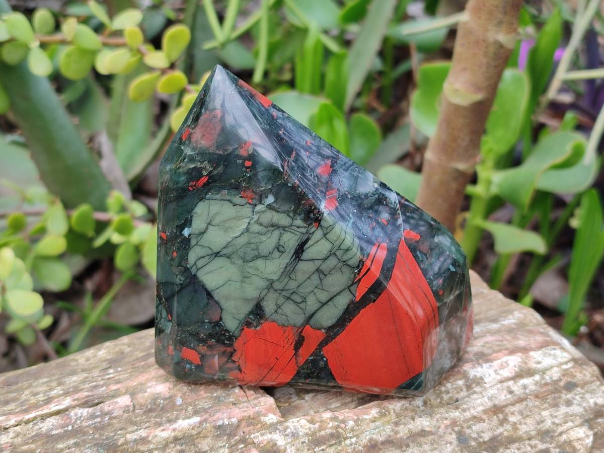 Polished Bloodstone Points x 3 From Swaziland - Toprock Gemstones and Minerals 