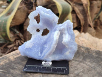 Natural Etched Blue Chalcedony Specimens x 2 From Nsanje, Malawi