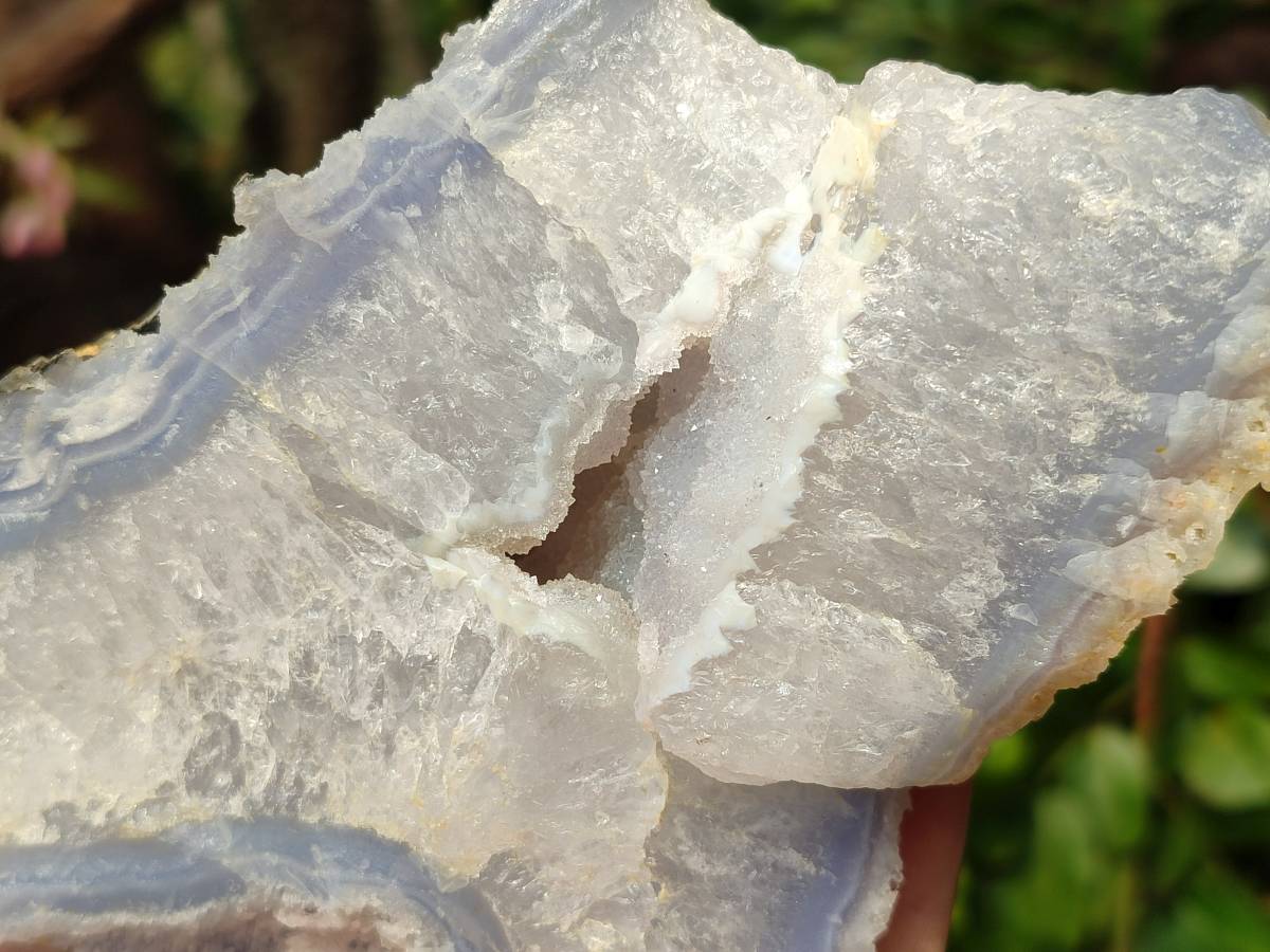 Natural Etched Blue Chalcedony Specimens x 2 From Nsanje, Malawi - Toprock Gemstones and Minerals 