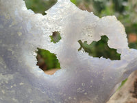Natural Etched Blue Chalcedony Specimens x 2 From Nsanje, Malawi