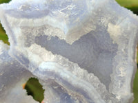 Natural Etched Blue Chalcedony Specimens x 2 From Nsanje, Malawi