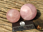 Polished Star Rose Quartz Spheres x 3 From Madagascar - Toprock Gemstones and Minerals 