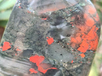 Polished Bloodstone Standing Free Forms x 2 From Swaziland