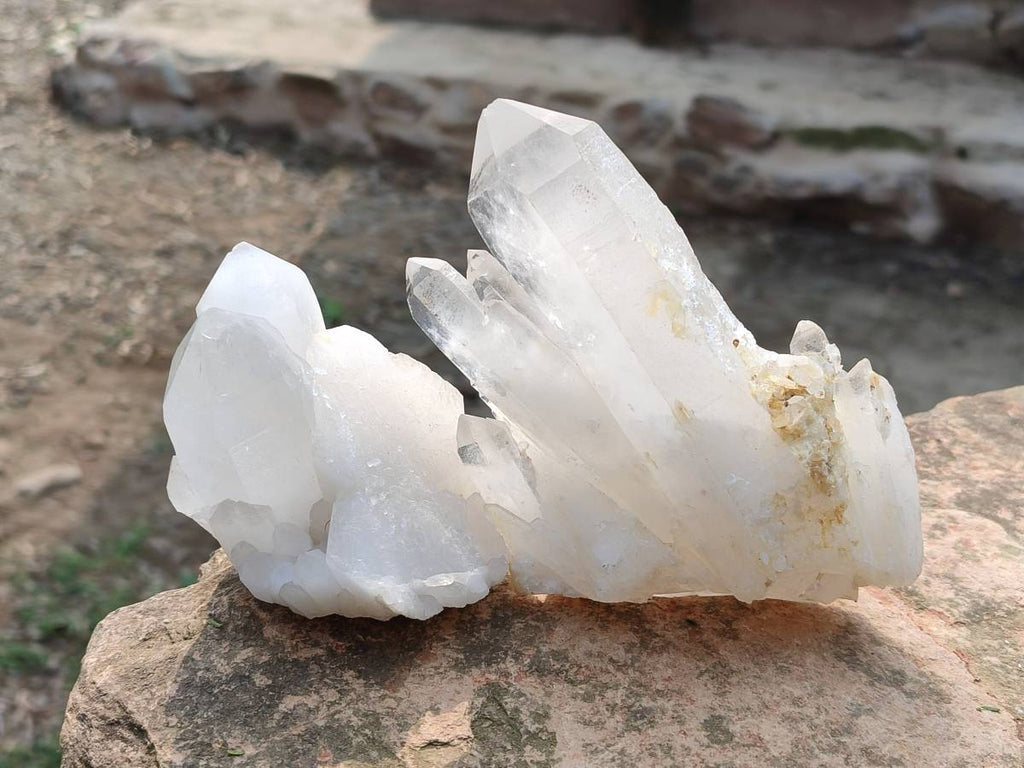 Natural Quartz Clusters x 6 From Madagascar - Toprock Gemstones and Minerals 