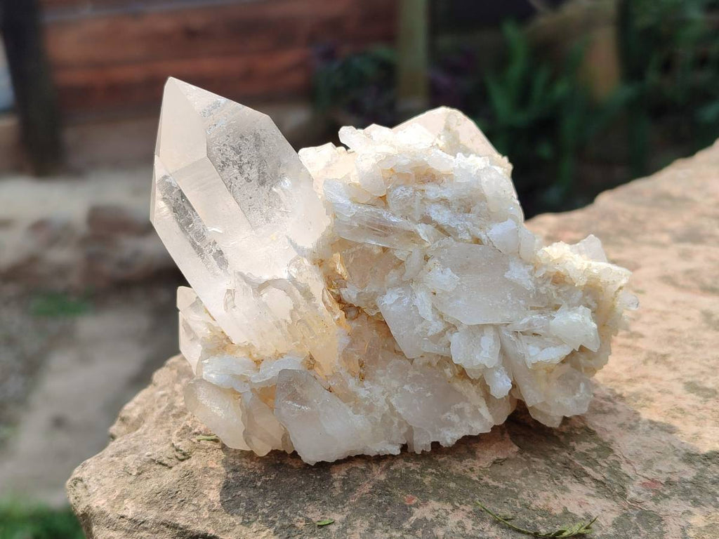 Natural Quartz Clusters x 6 From Madagascar - Toprock Gemstones and Minerals 