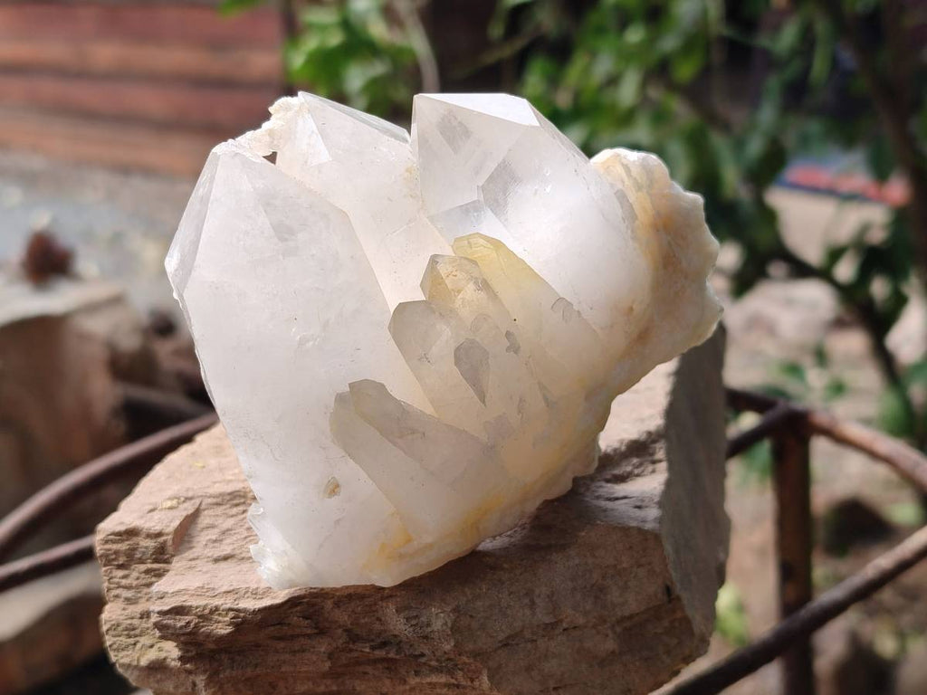 Natural Quartz Clusters x 6 From Madagascar - Toprock Gemstones and Minerals 