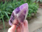 Polished Chevron Amethyst Points x 2 From Zambia - Toprock Gemstones and Minerals 