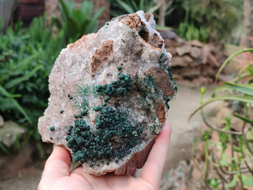 Natural Ball Malachite On Dolomite Matrix Specimen x 1 From Kambove, Congo - Toprock Gemstones and Minerals 