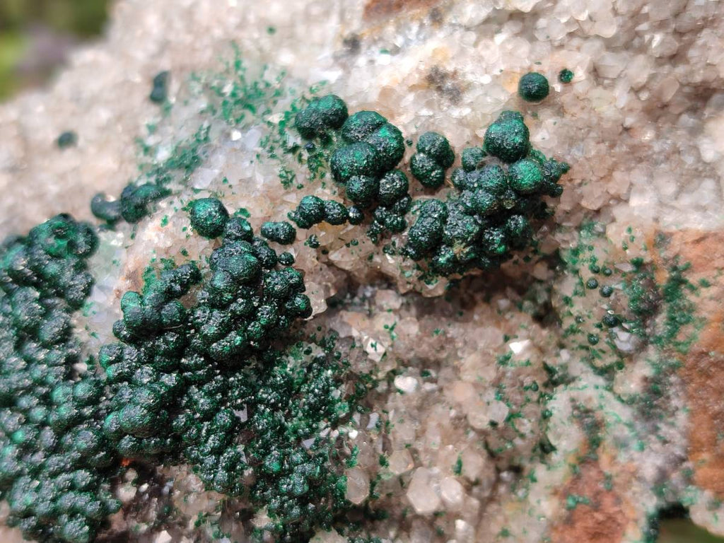 Natural Ball Malachite On Dolomite Matrix Specimen x 1 From Kambove, Congo - Toprock Gemstones and Minerals 