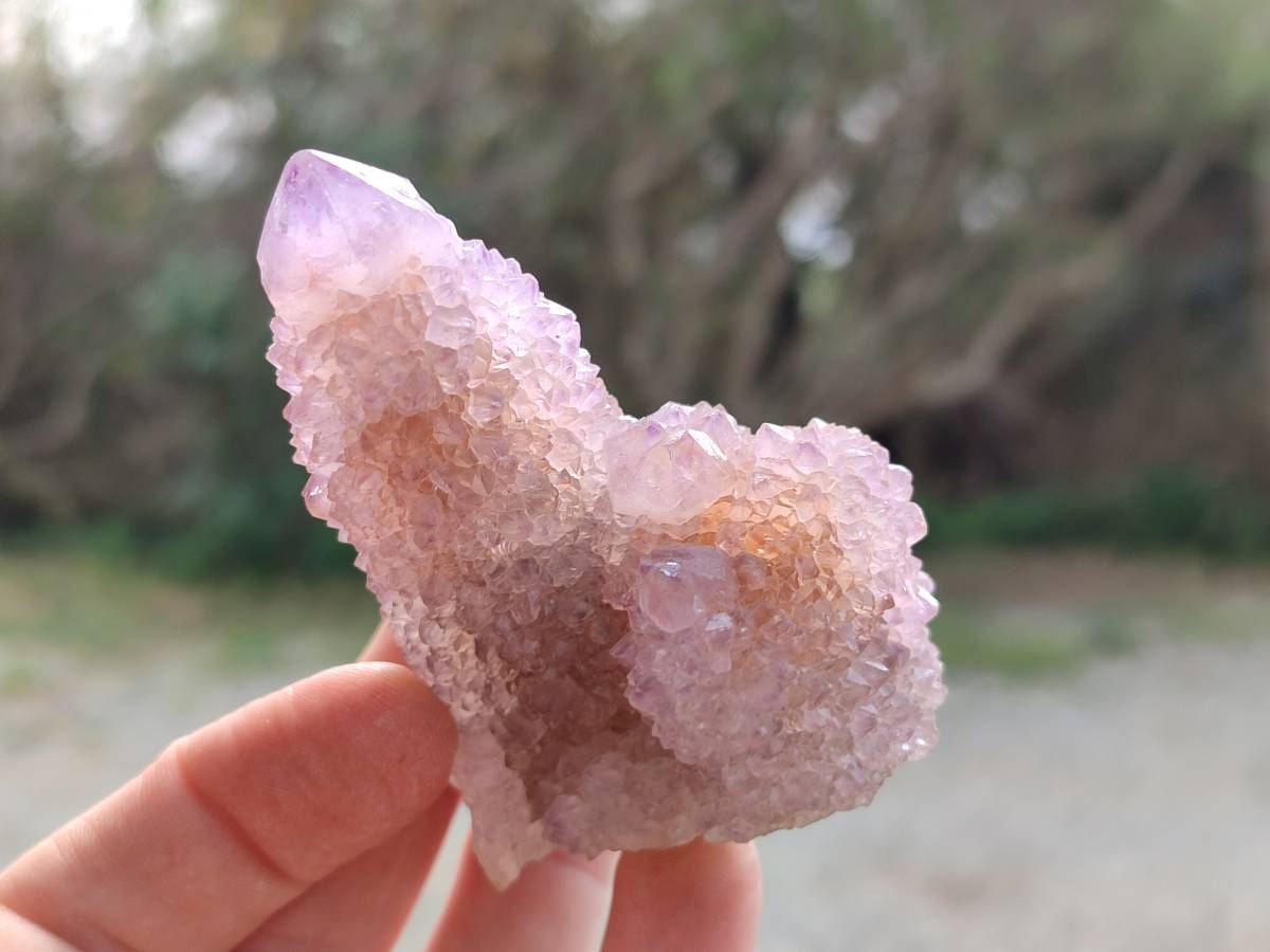 Natural Amethyst Spirit Quartz Clusters x 6 From South Africa - Toprock Gemstones and Minerals 