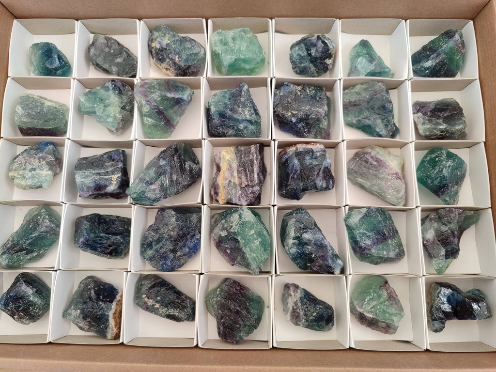 Natural Watermelon Fluorite Cobbed Specimens x 35 From Namibia - Toprock Gemstones and Minerals 