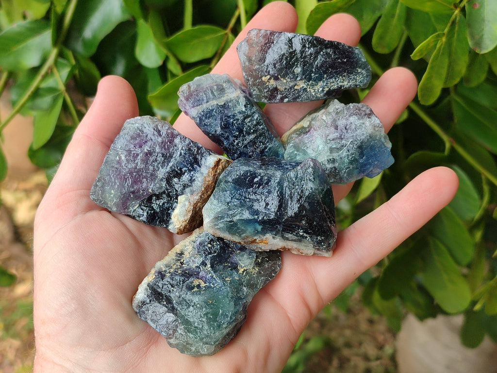 Natural Watermelon Fluorite Cobbed Specimens x 35 From Namibia - Toprock Gemstones and Minerals 