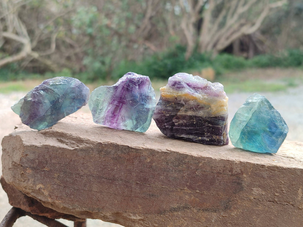 Natural Watermelon Fluorite Cobbed Specimens x 35 From Namibia - Toprock Gemstones and Minerals 