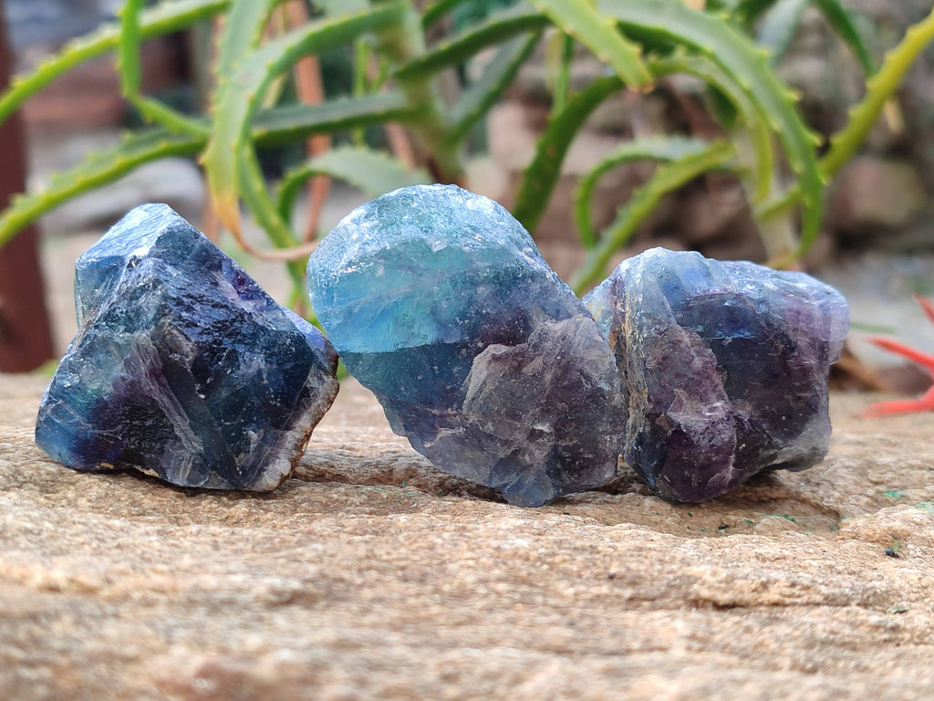 Natural Watermelon Fluorite Cobbed Specimens x 35 From Namibia - Toprock Gemstones and Minerals 