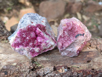 Natural Drusy Salrose on Dolomite Matrix Specimens x 6 From Kakanda, Congo - Toprock Gemstones and Minerals 